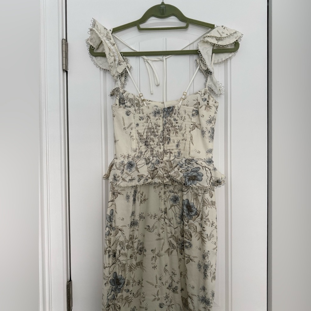 V. Chapman Floral Cream Midi Dress - Picture 8 of 12